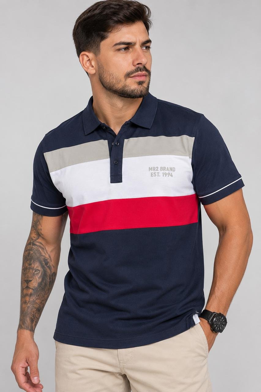camisa gola polo mr2 / azul escuro