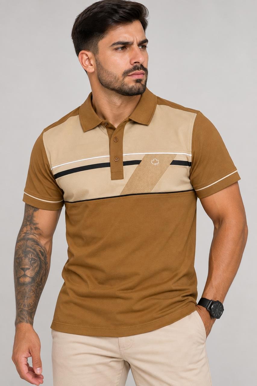 camisa gola polo mr2 / caramelo