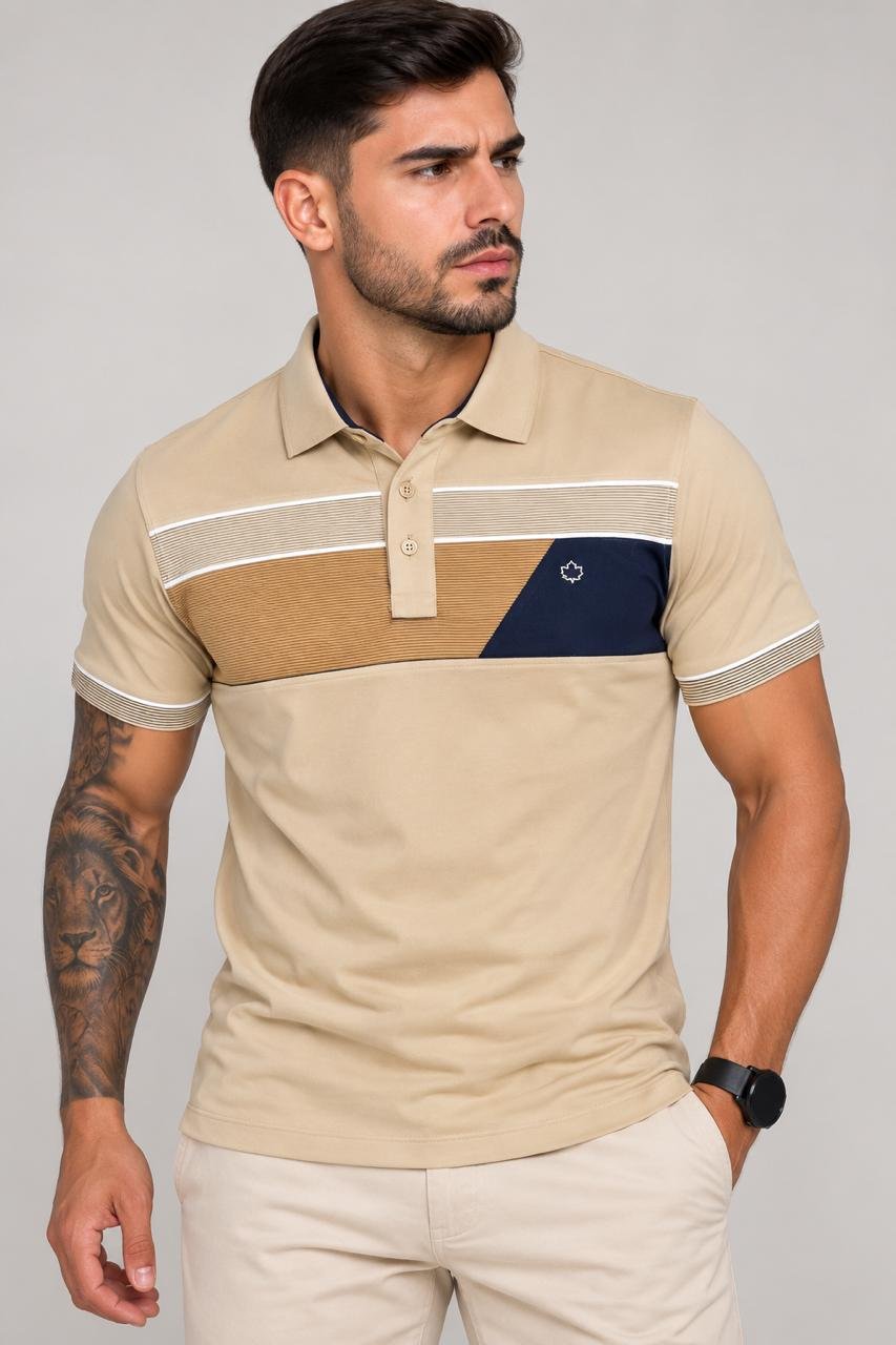 camisa gola polo mr2 / beje