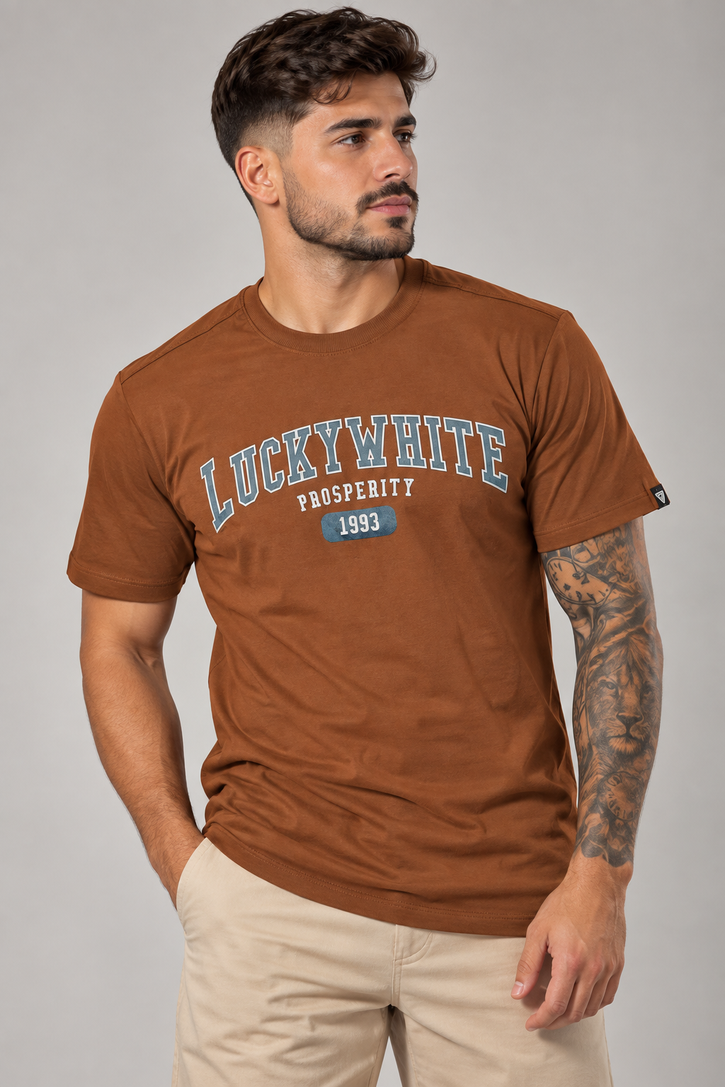 camiseta lucky jeans / telha