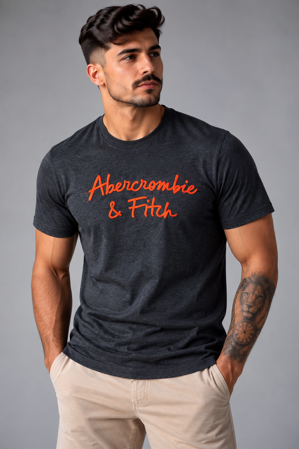 Camiseta Abercrombie & Fitch  / grafite