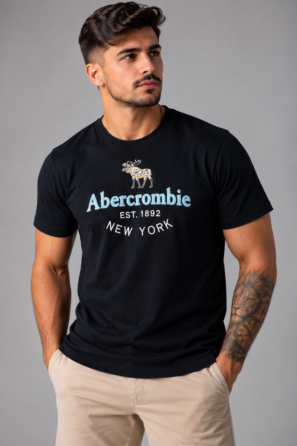 Camiseta Abercrombie-new york / preta